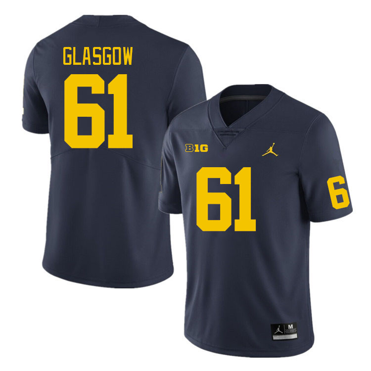 Michigan Wolverines #61 Graham Glasgow College Football Jerseys Stitched Sale-Navy